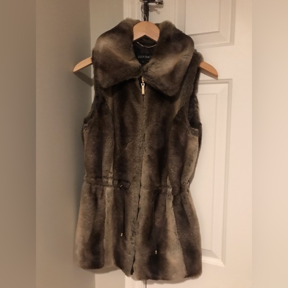 Ellen Tracy Faux Fur Vest